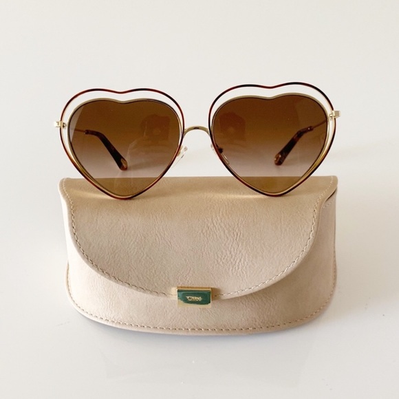 Chloe Accessories - Chloe Heart Sunglasses, New